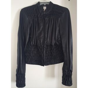 Aqua Like-New Black Leather Jacket Sz 8 $299